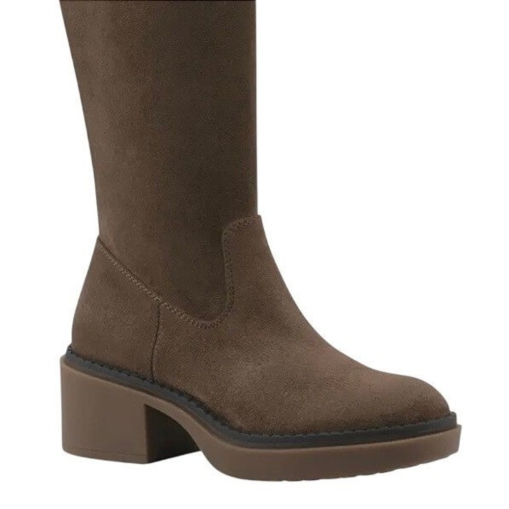 NEW White Mountain Marcella Womens Brown Suede Tall Shaft Boots Block Heel 9M - Picture 6 of 10
